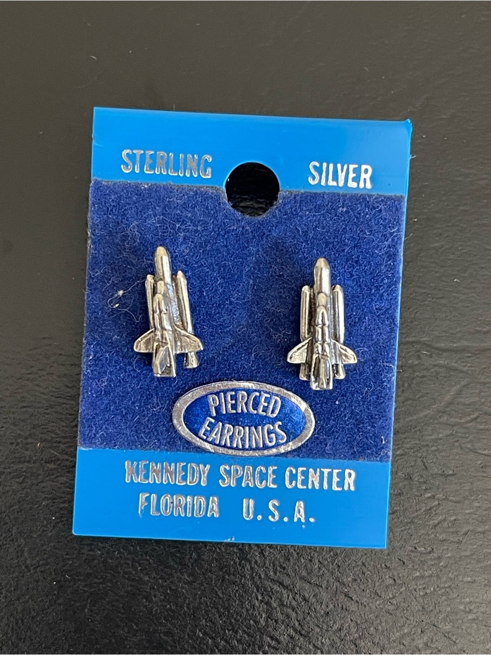 Kennedy Space Center Sterling Silver Space Shuttle Stud Earrings.